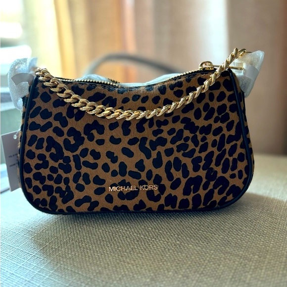 Michael Kors Carmela Oxblood multi small Pouchette NWT - Picture 12 of 12